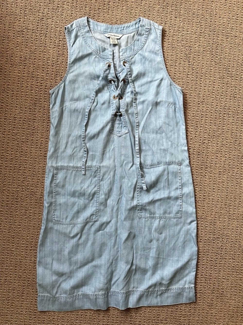 Tommy Bahama Blue Chambray Dress XS